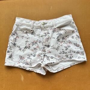 Rag & Bone Women's Ellie Floral High Rise Denim Shorts White Size 27